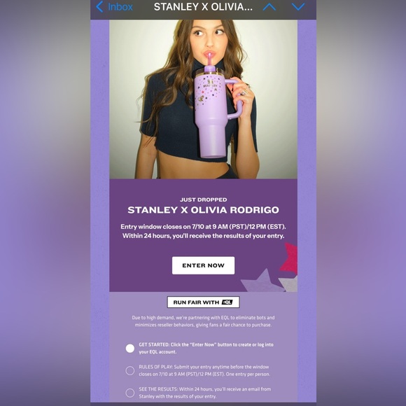 Stanley x Olivia Rodrigo, Quencher H2O Flowstate Tumbler with Straw, 40oz - Picture 9 of 11